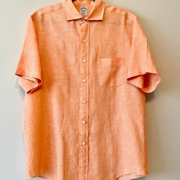 Men's Brooks Brothers Irish Linen Dress Shirt - Picture 1 of 7